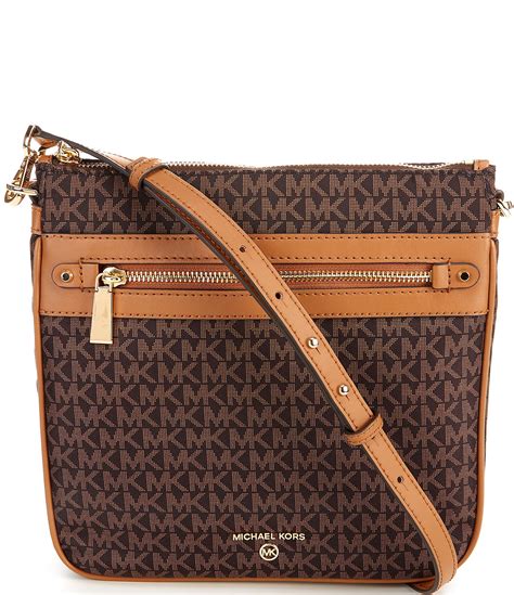 michael kors jet set monogram large crossbody|Michael Kors jet set item.